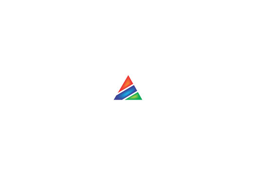 Abstract geometric company triangle logo