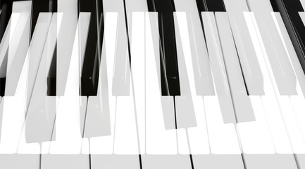 Абстрактное изображение клавиш пианино с использованием двойной экспозиции
