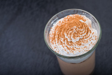 delicious cappuccino with foam