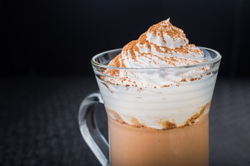 delicious cappuccino with foam
