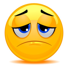 Vector Illustration of Smiley Emoticon Sad Face