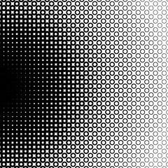 Background with gradient of black and white circles