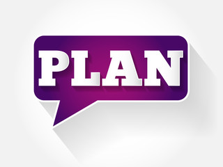 Fototapeta premium Plan text message bubble, flat background concept