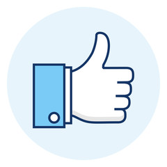 Vector thumb up icon