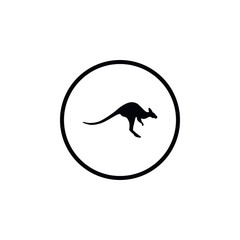 Silhouette of a kangaroo