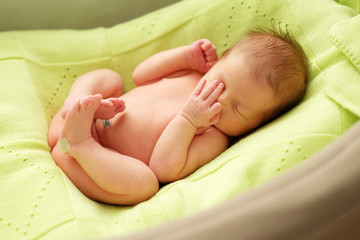One week old newborn baby