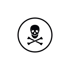 Icon Skull and crossbones - a mark of the danger warning.