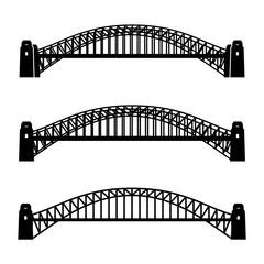vector metal Sydney Harbour bridge black symbol