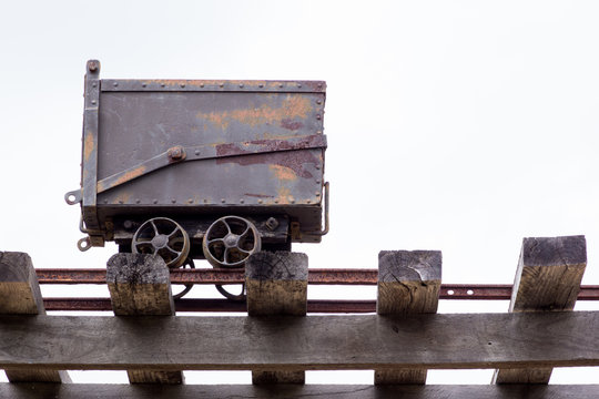 Old Gold Mining Rail Cart On Display Charters Towers, Queensland, Australia