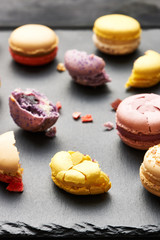 French delicious dessert macaroons