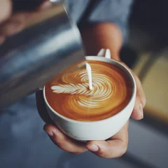Foto op Plexiglas coffee in coffee shop vintage color © chayathon2000