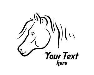 Horse head graphic