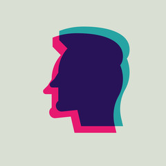 head with hair profile icon