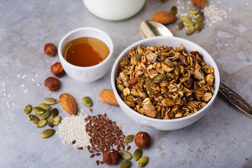 Granola in bowl