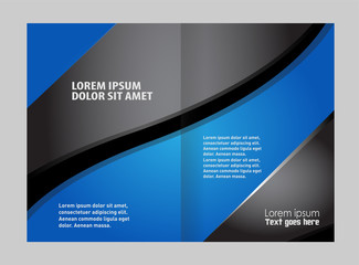Fototapeta premium Brochure design two pages a4 template. Vector illustration 