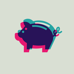 icon money pig