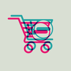 icon shopping cart delete