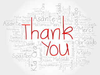 Thank You Word Cloud background in all languages