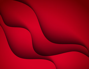 Red vector Template Abstract background with curves lines and shadow. For flyer, brochure, booklet, websites design