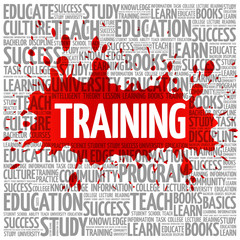 Fototapeta premium TRAINING word cloud, education concept