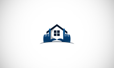  Vector hand and house logo concept