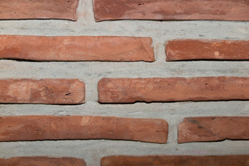 An Old brick wall background, pink tone