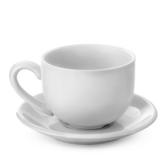 white cup isolated on white