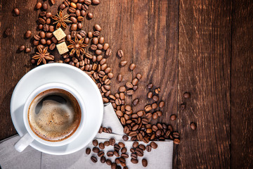 coffee  beans donut