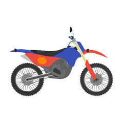Vector motocross bike illustration isolated on white background