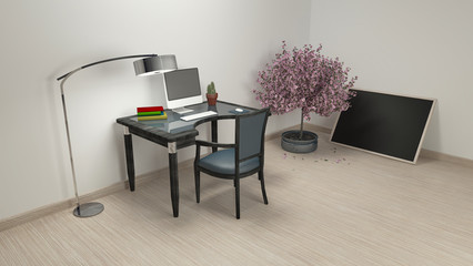 Workroom Simple and good look / 3d rendering image