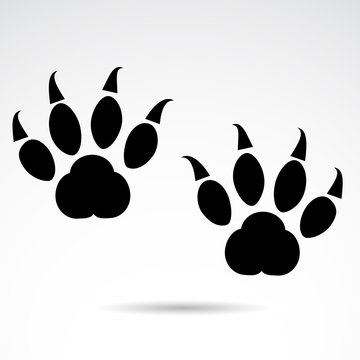 Cat vector paws. Foot print vector icon.