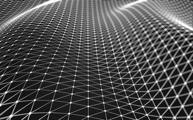 Obraz premium Abstract polygonal space low poly dark background