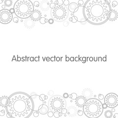 Abstract gears background. Background for header, poster, science festival or conference report. Vector gears  