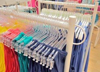 sale of the new collection of women's clothing in the store