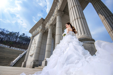 Obraz premium Beautiful bride wedding.