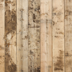 dirty pine planks on fence in square format