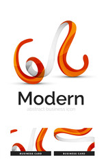 Ribbon swirl business logo