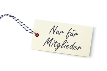 Nur für Mitglieder - Label