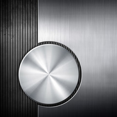 Fototapeta na wymiar metal textured with round button