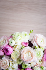 top view of bunch of summer flowers