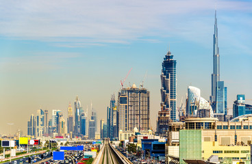 Skyscrapers in Dubai Downtown, United Arab Emirates