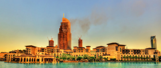 Fototapeta premium Buildings on the Old Town Island in Dubai, the UAE