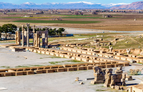 View on Persepolis from the Tomb of Artaxerxes III - Iran