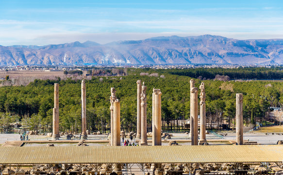 View on Persepolis from the Tomb of Artaxerxes III - Iran