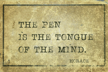 pen is tongue Horace