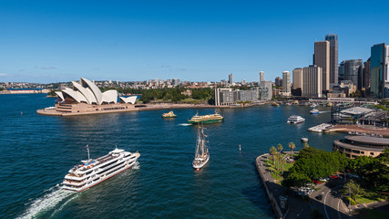 Sydney city skyline and harbour