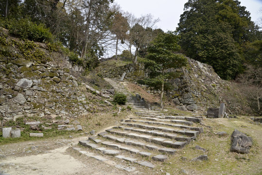 安土城　天守閣への階段