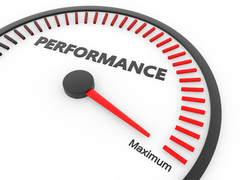 3d Performance Speed Meter With Needle At Maximum