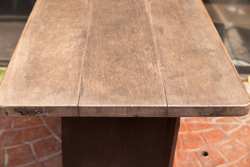 old brown wooden table