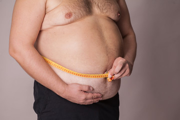 a fat man with a big belly